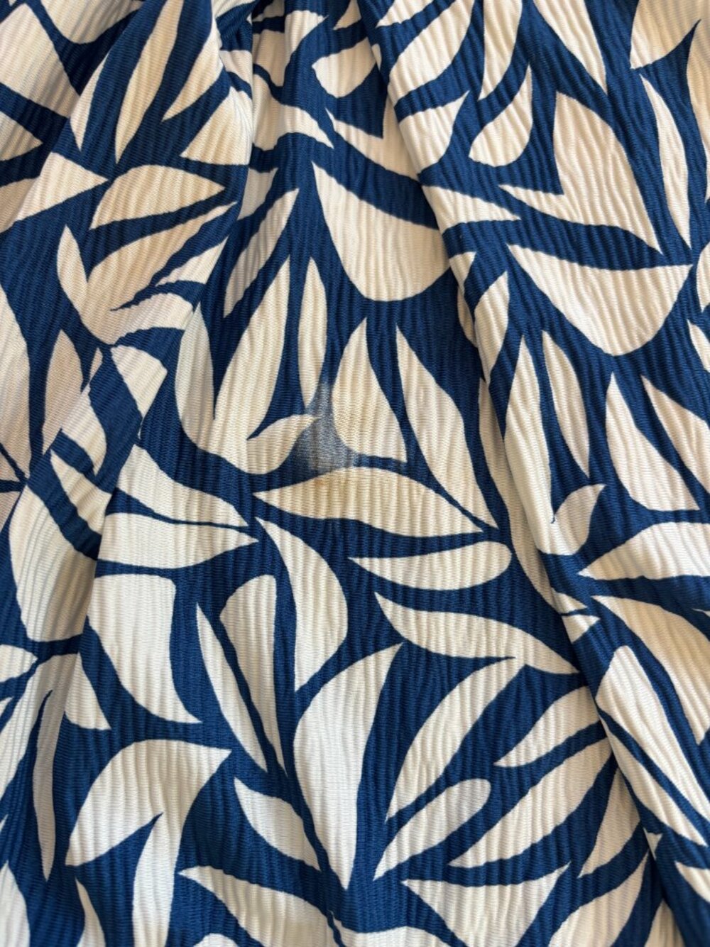 Tribal Jeans Knit Dress with Back Placket White and Blue Leaf Size XL - Picture 5 of 5